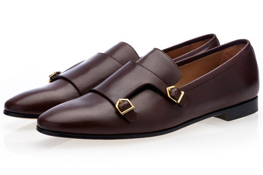 SAVVY Cocoa Double Monk Shoe